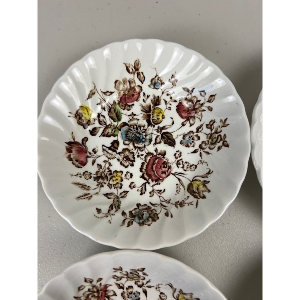 Johnson Bros Staffordshire Bouquet Ironstone Fruit‎ Bowls Set 4 Made in England - Picture 8 of 10